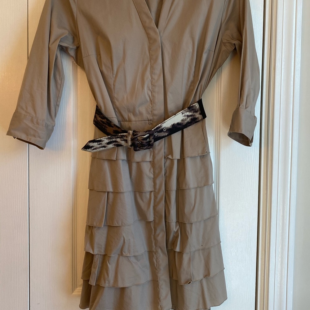 Multi layers dress with print belt